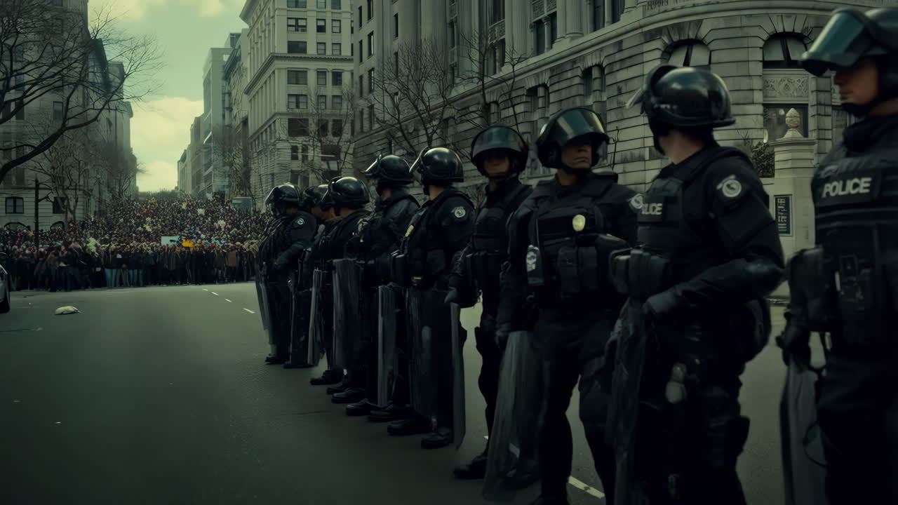 Police Confronting Protestors