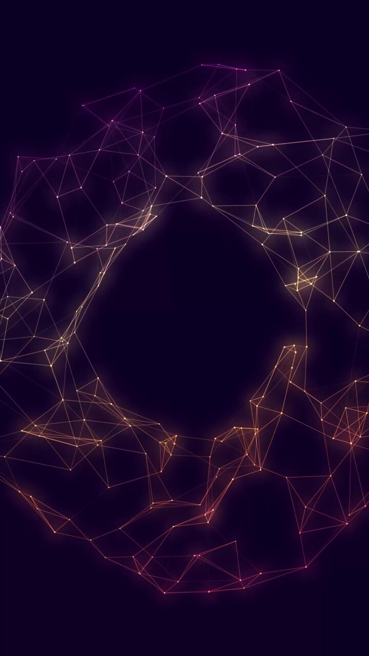 Luminous interconnected ember plexus lines and nodes morphing dynamically against a dark background.