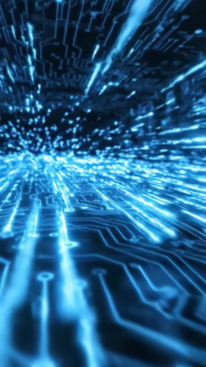 An Immersive Journey Through a Digital Landscape: Exploring the Intricate Patterns and Vibrant Energy of a High-Tech Circuitry Visualization