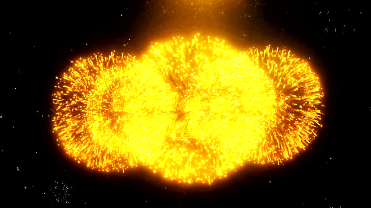 eid milad-un-nabi texto deseo en los fuegos artificiales muestra partículas de explosión.