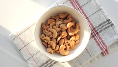 roasted cashews in a bowl