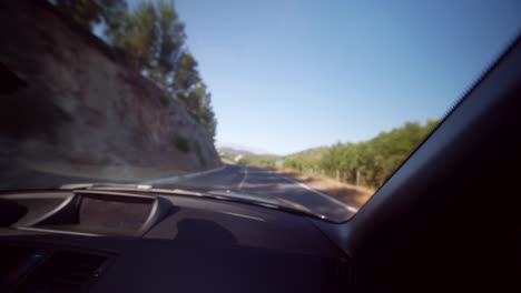 pov driving through a scenic landscape