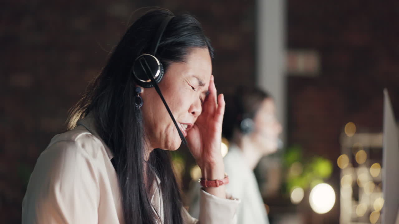 두통, 편두통, 또는 아시아 여성의 전화