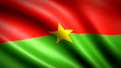 burkina faso flag. seamless looping animation. 4k high definition video