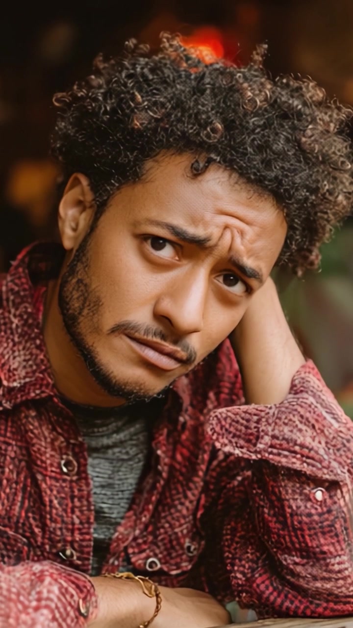 A man displays a range of emotions, transitioning from deep contemplation to intense focus, showcasing the complexity of human feelings through subtle facial expressions.
