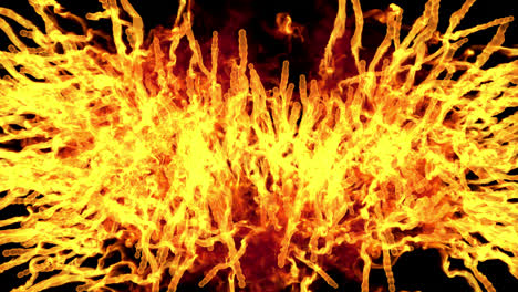 fire and explosion slow motion with alpha channel transparent background sparks heat flames