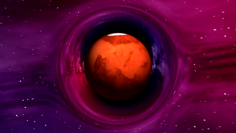 marte en el espacio curvo