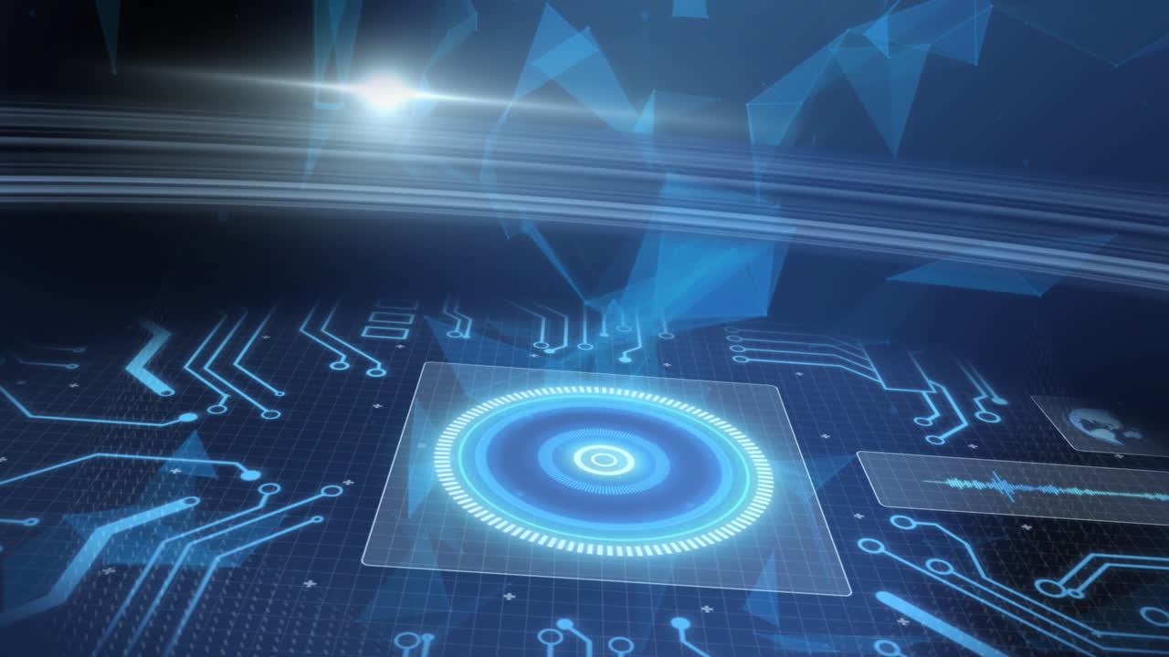 데이터 처리 및 컴퓨터 회로판의 애니메이션