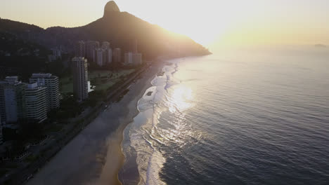 beautiful sunrise at praia do pepino brazil, ocean view