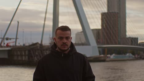 portrait of a young man in amsterdam