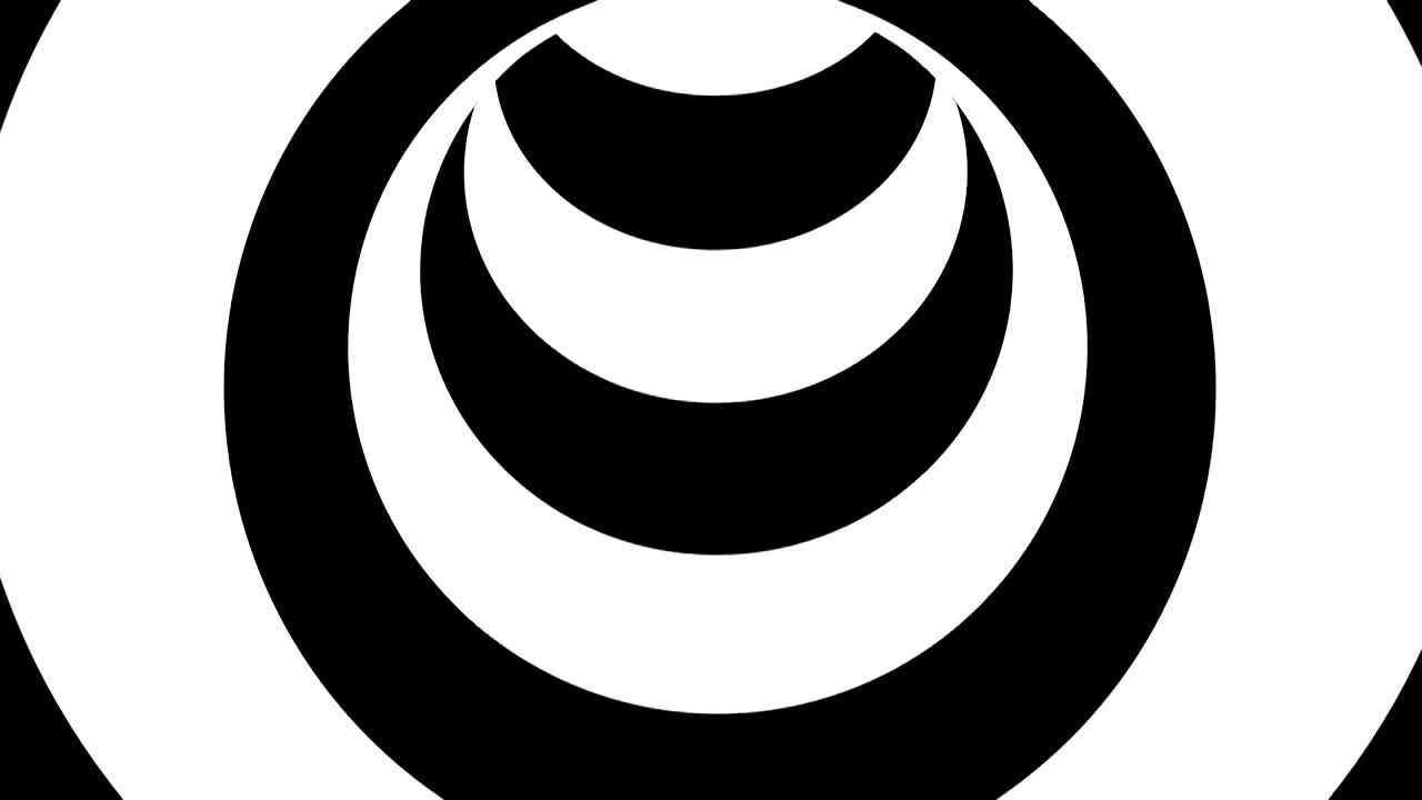 túnel de rayas blancas y negras, abstracción psicodélica, renderización en 3d de la generación de computadoras