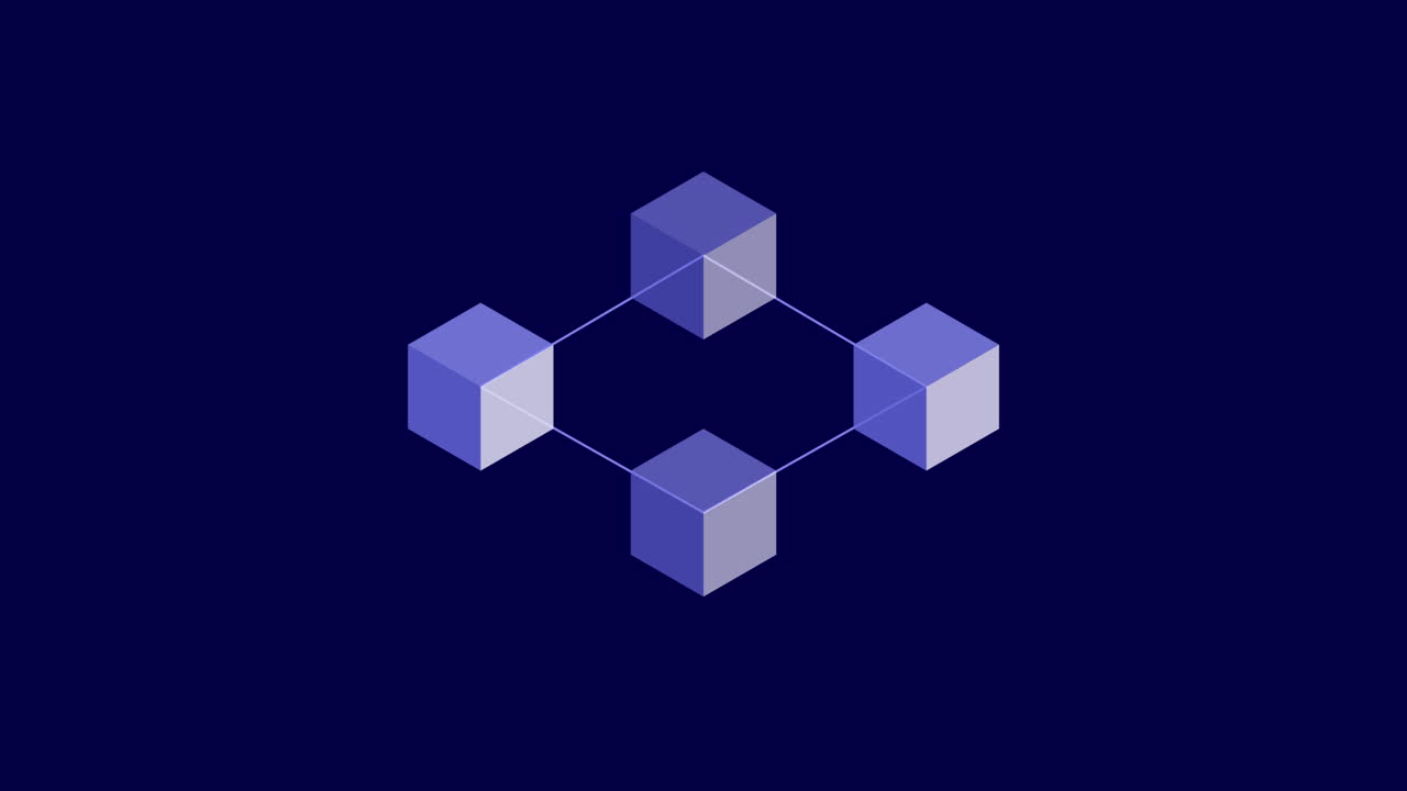 Isometric Cubes Connecting to Form a Blockchain Network