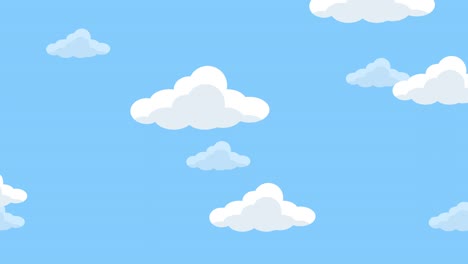 cartoon cloud animation background.4k video motion graphic animation. can be used for explayner video.