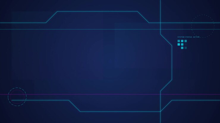 Abstract Digital Interface Background with Animated HUD Elements