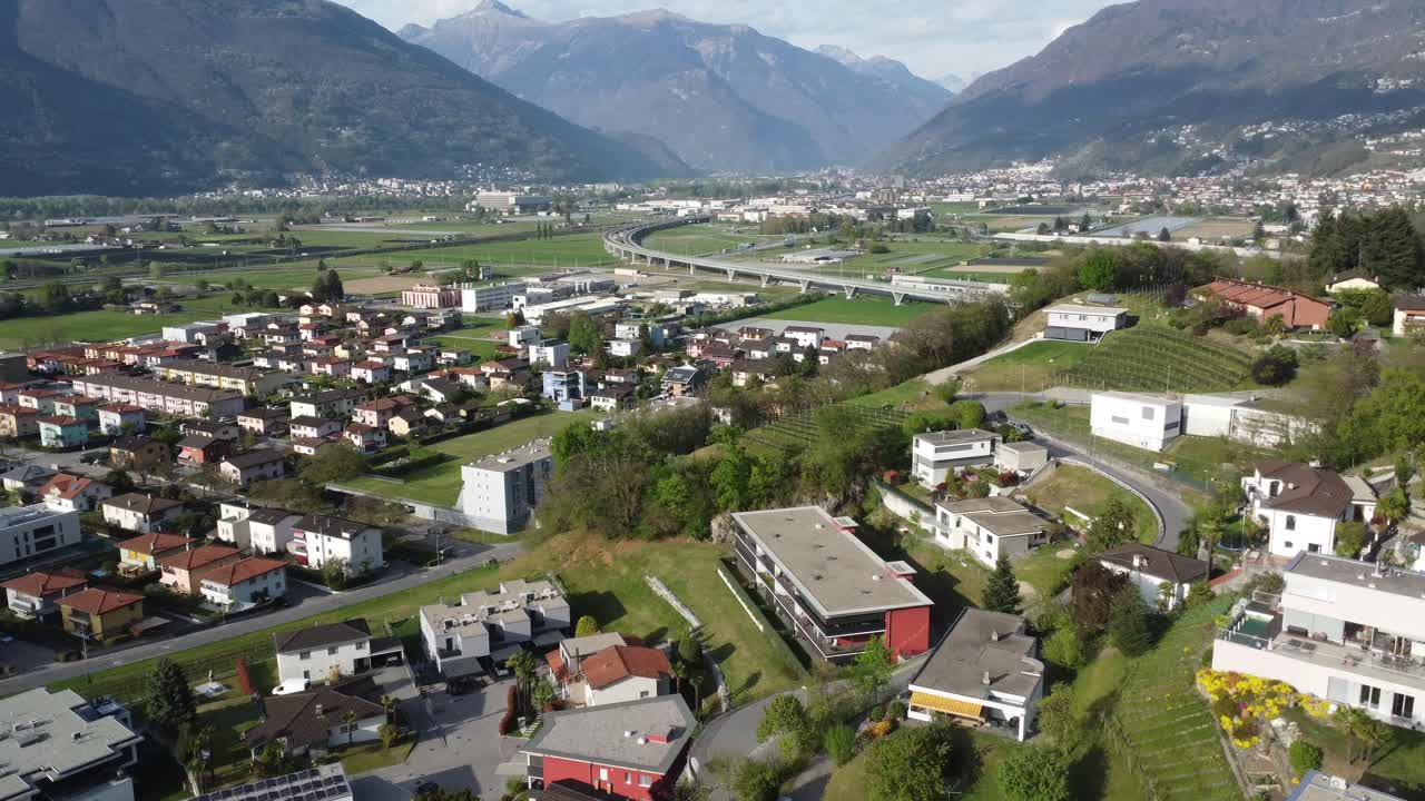 	aerial view swiss city drone 4k