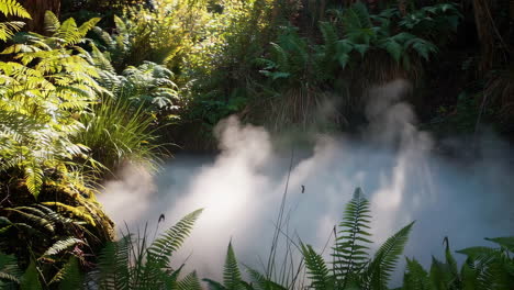 misty fern forest landscape