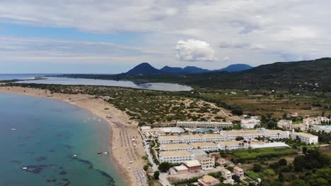 imágenes aéreas en 4k de la costa de corfú