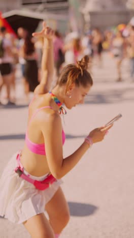 woman at a pride festival
