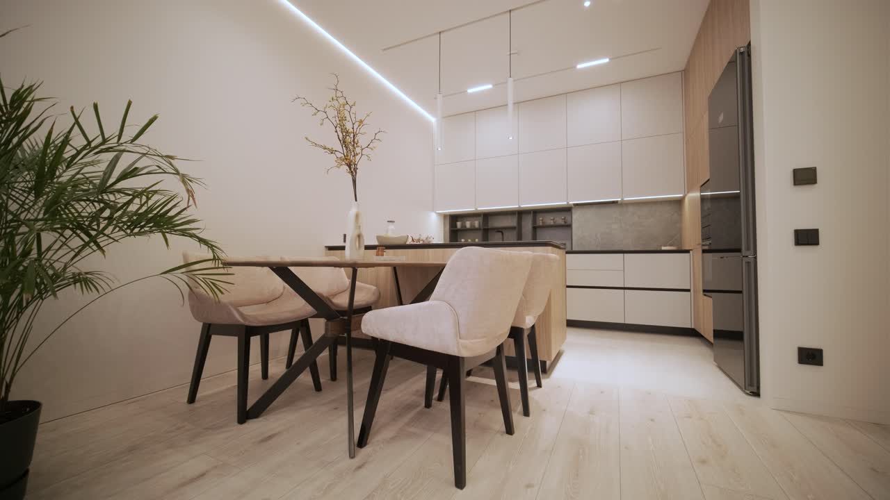 cocina moderna área de comedor