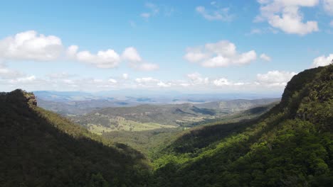 morans clearing lookout sweeping vistas over the albert river valley towards mount lindsey and mount barney in the distance