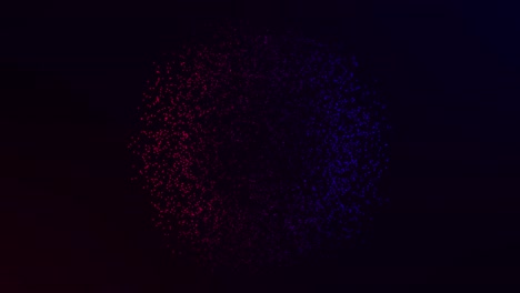 abstract red and blue dot pattern on black background