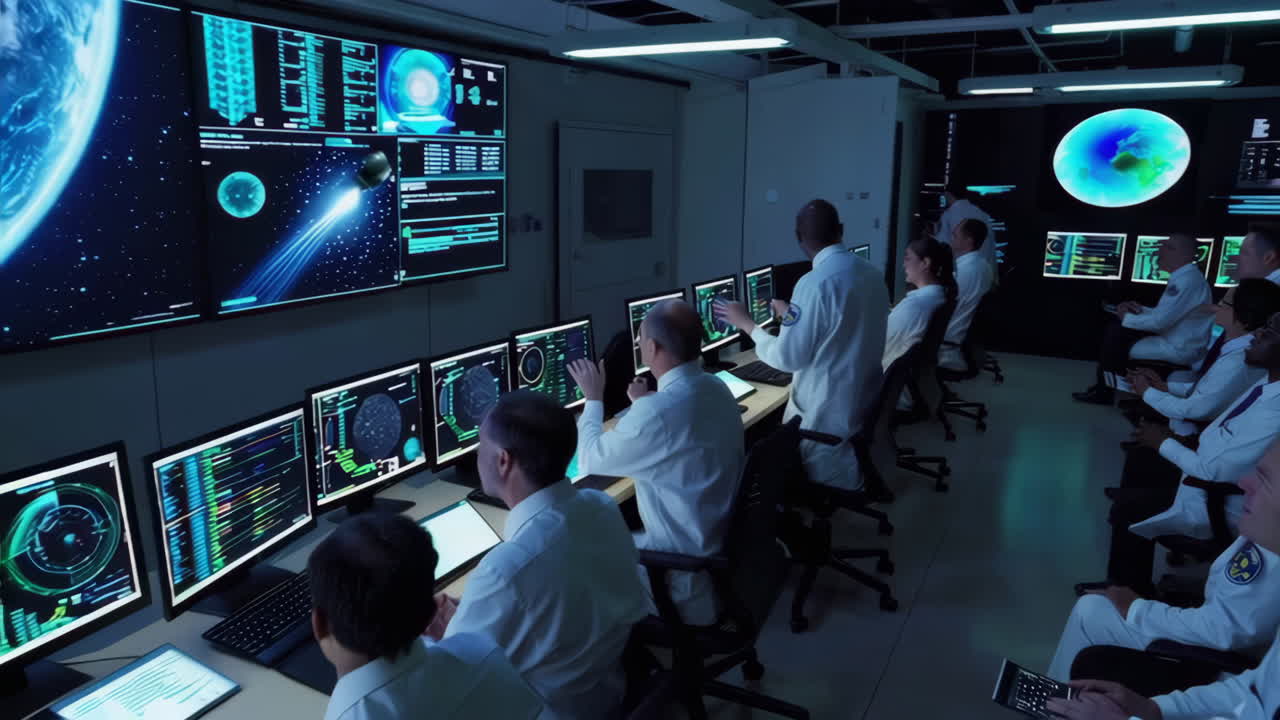 Space Mission Control Room