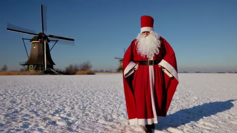 santa claus in a dutch winter wonderland