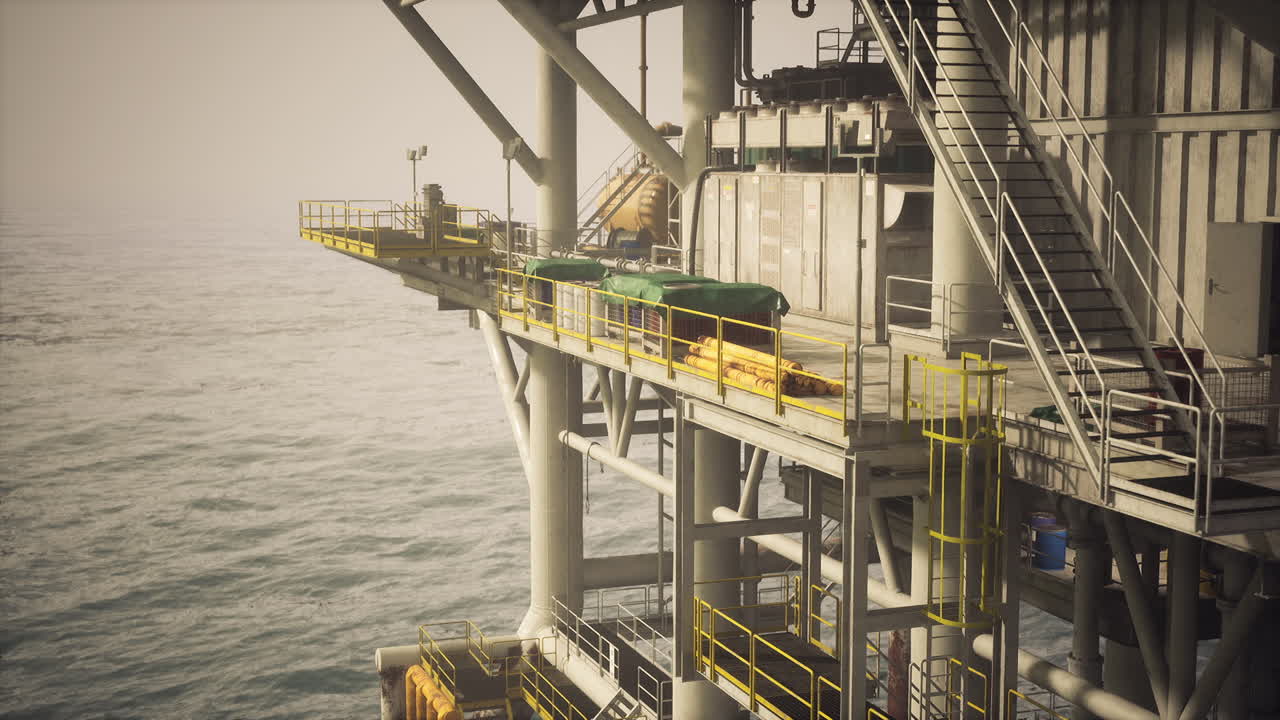 plataforma petrolera en el océano