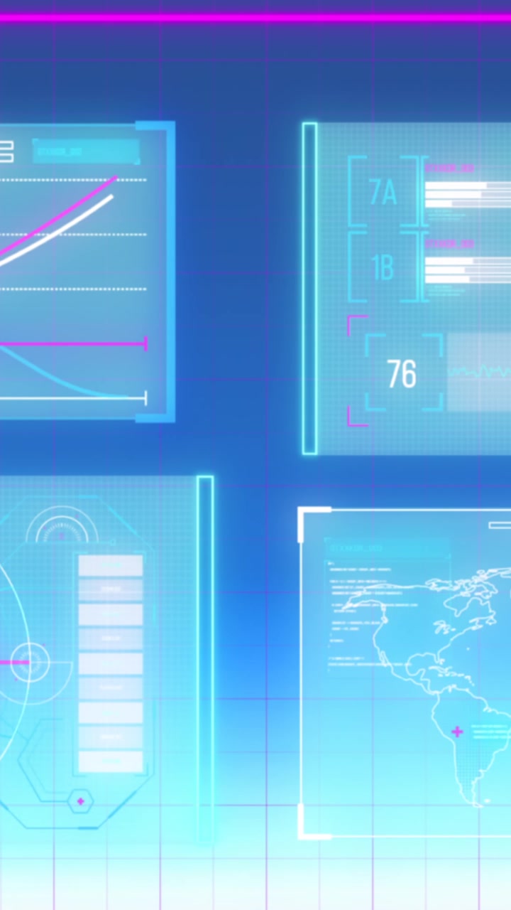 Animation of data processing on interface