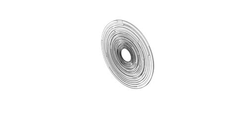 animación de círculos tecnológicos abstractos. ilustración 3d