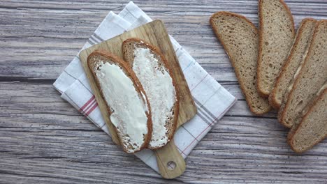 whole wheat bread with butter