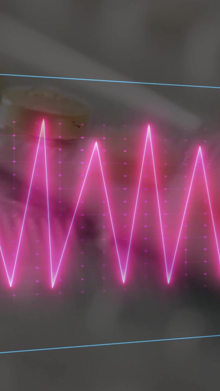 Animazione di cardiografo su pillole