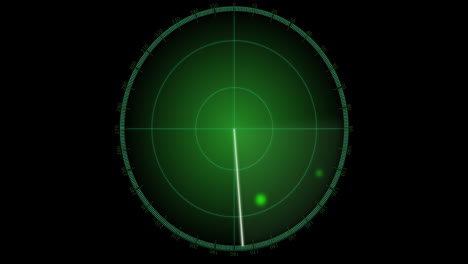 animation of radar with spots moving on black background