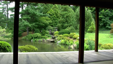 View-of-Japanese-garden-from-interior-of-house