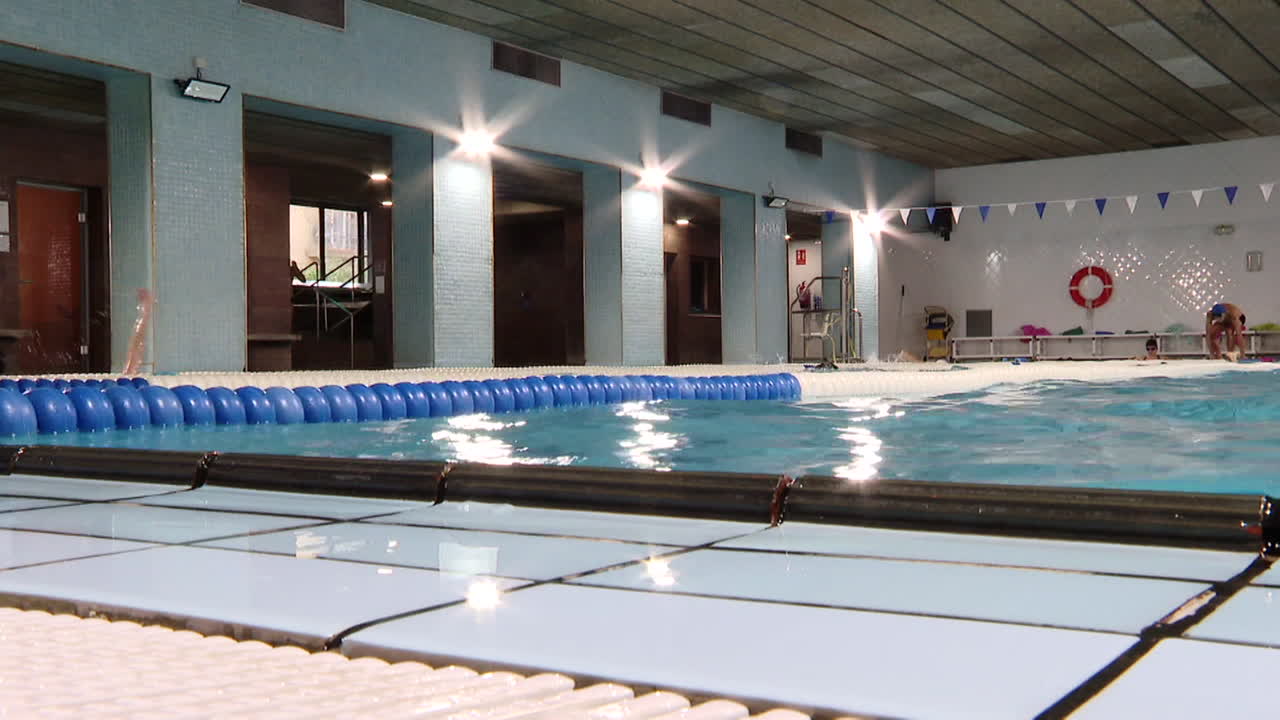 Indoor Swimming Pool with People