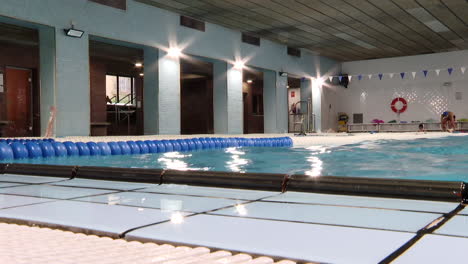 indoor swimming pool with people