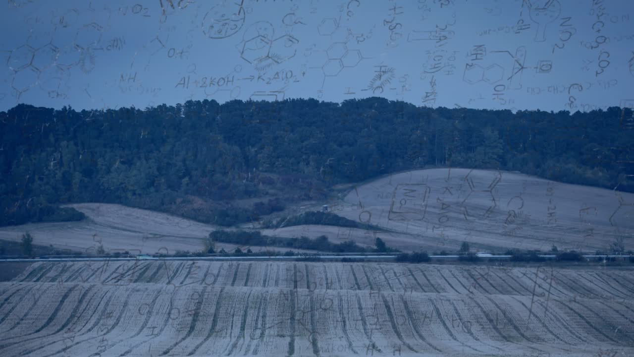 풍경 위의 수학적 방정식의 애니메이션