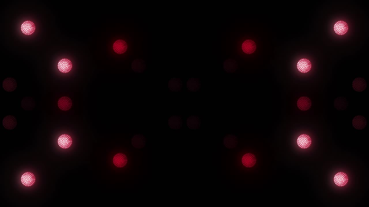 Red round led wall lights vj loops 4k Premium Stock Video Footage