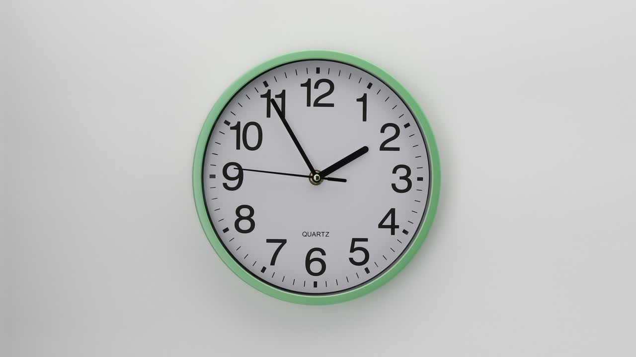 Quartz wall clock on a white background. One of the wall clock series.