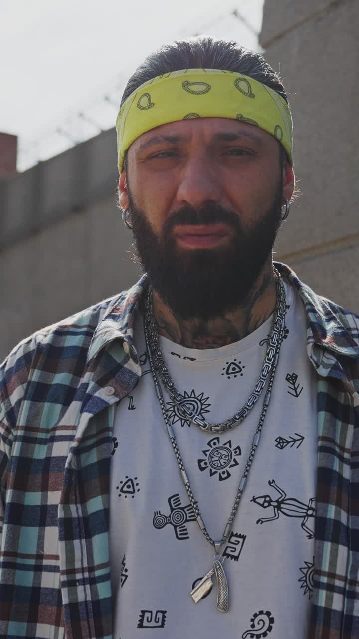 Man in urban style clothing