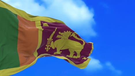 un bucle sin costuras de la bandera de sri lanka.