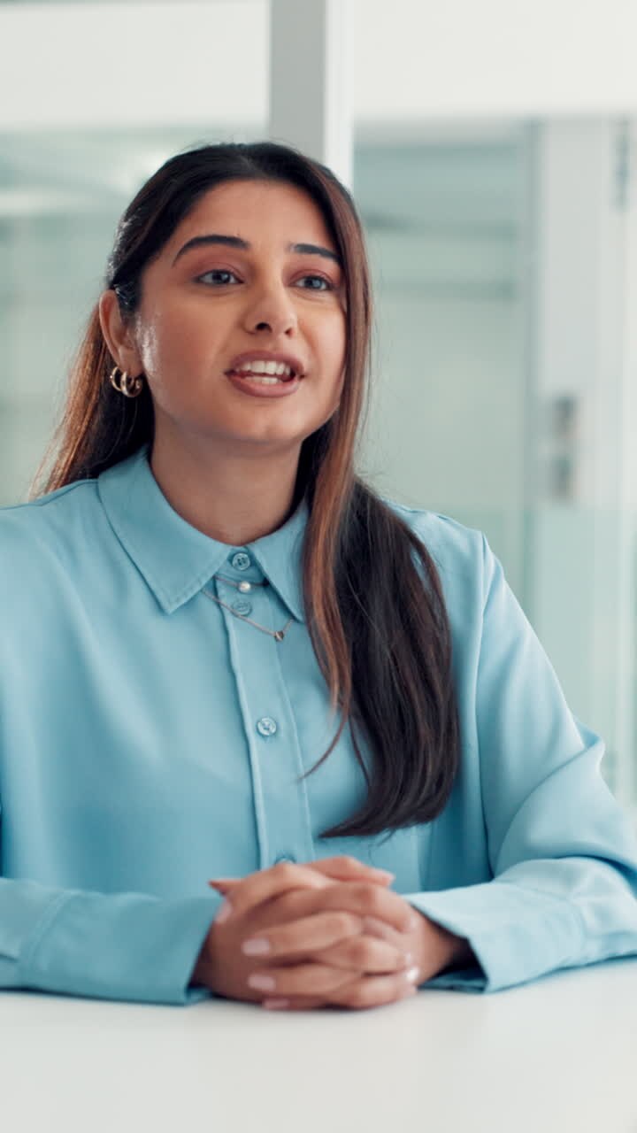 Businesswoman Handshake in Office Meeting