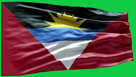 4k highly detailed flag of antigua and barbuda - antigua and barbuda flag high detail - national flag antigua and barbuda wave pattern loopable elements