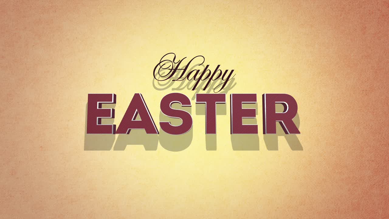 Biglietto d'auguri di Pasqua con scritta 'Buona Pasqua' in stile carta colorata su sfondo a gradiente caldo