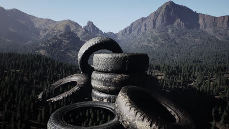 Abandoned-car-tires-in-mountains