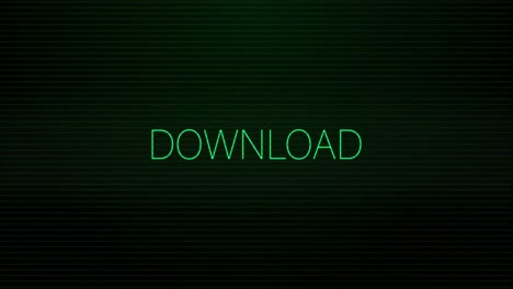 animation of interference over download text on black background