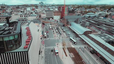 aerial view of luxembourg central station during day time