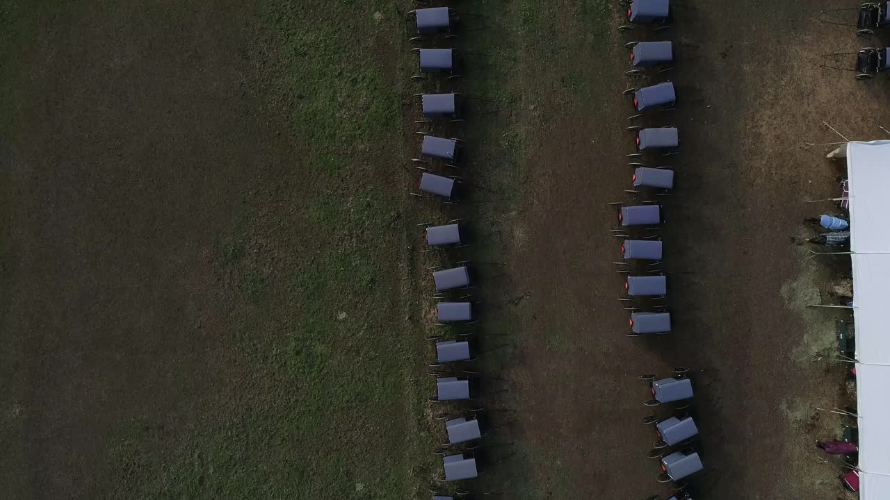 boda de una familia amish vista por un dron
