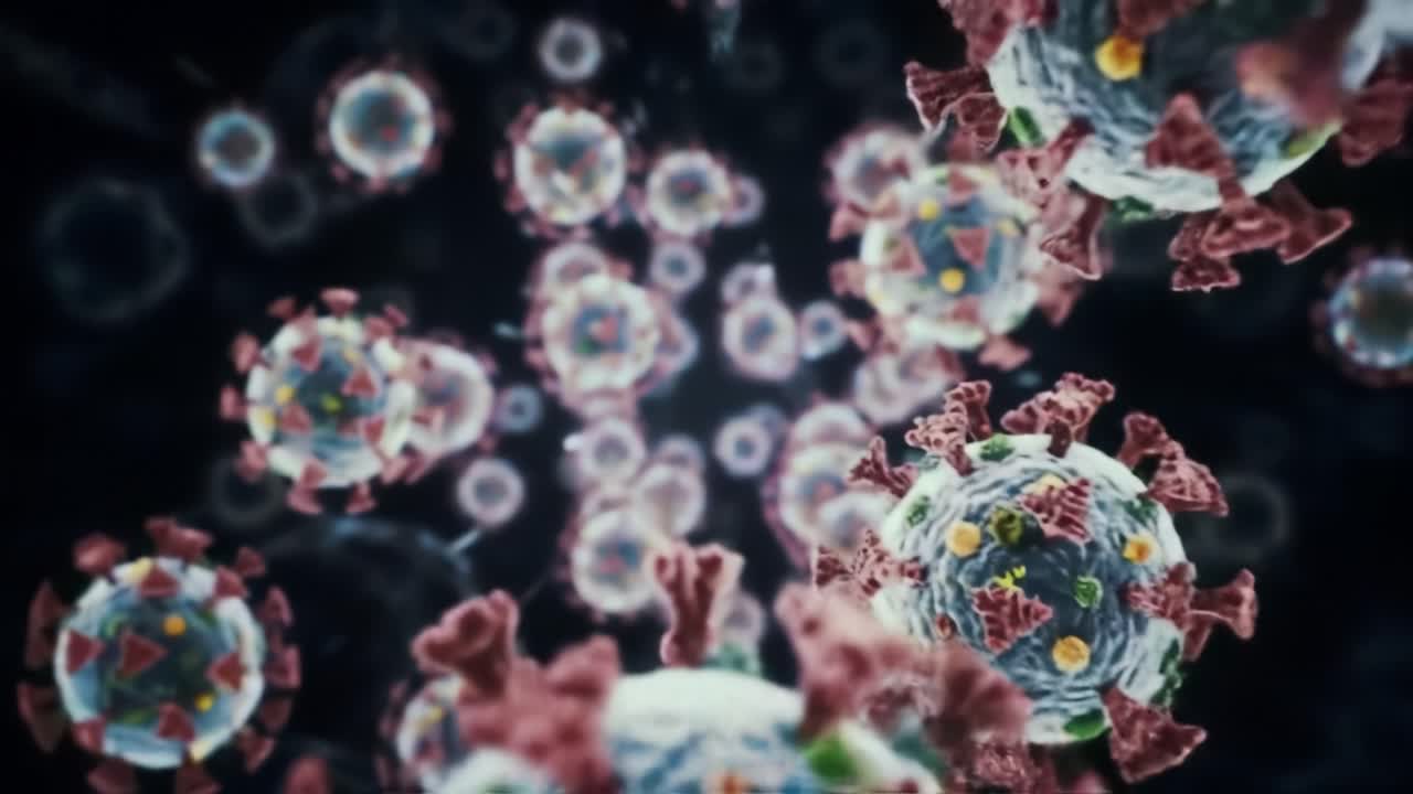 Microscopic Visualization of Viral Particles: Exploring the Complex Structure and Function of Pathogenic Entities in a Dark Background Setting