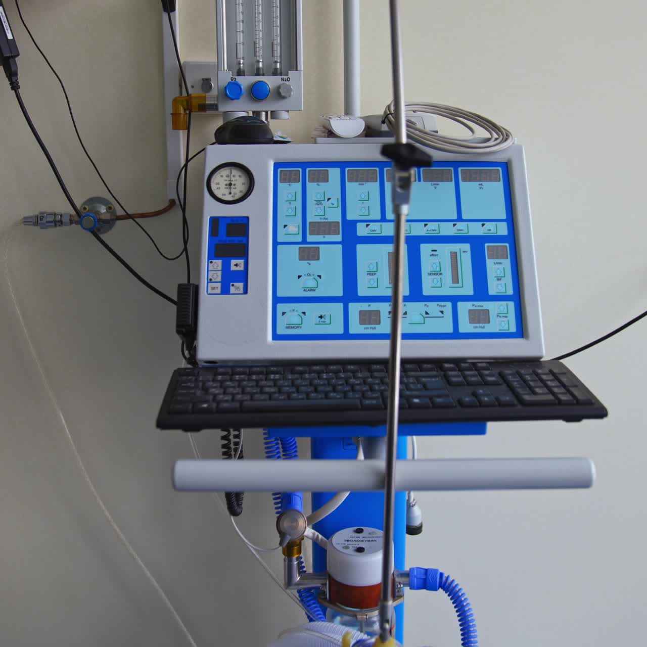 Stomatology cabinet for treating teeth health. Dental professional teethcare equipment